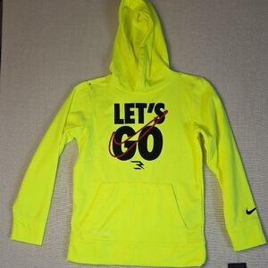 Nike Kids Neon Yellow 'Let's Go' Hoodie